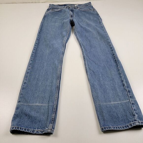 Vintage 90s Levis 505 Jeans Men 31x32 Blue Straight Leg Distressed Grunge - Picture 3 of 15